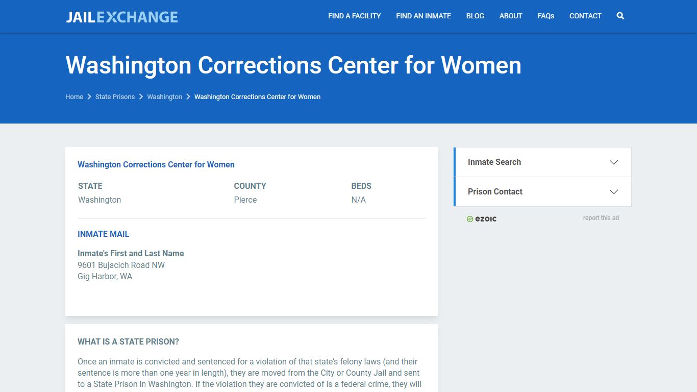 Washington Corrections Center for Women - JAIL EXCHANGE